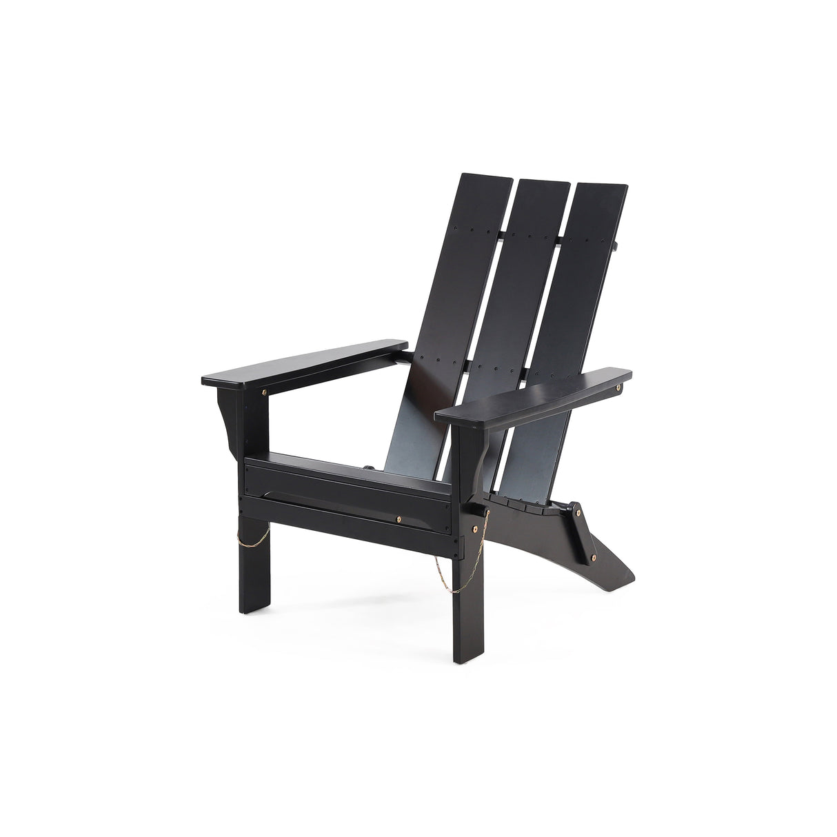 Outdoor Acacia Wood Foldable Black Adirondack Chair