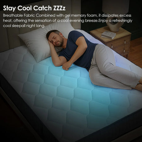 Medium 10-Inch Cooling Gel Memory Foam King Mattress - Omega Lifestyles