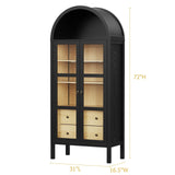 Modern Farmhouse Arched Sensor Light Storage Cabinet - Omega Lifestyles