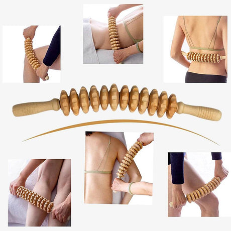 Wooden Bendable Manual Massage Roller Therapy Tool - Sleep Galleria