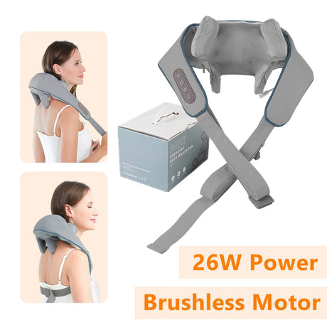 26W Brushless Motor Shoulder And Neck Massager Shawl - Sleep Galleria