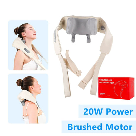 26W Brushless Motor Shoulder And Neck Massager Shawl - Sleep Galleria