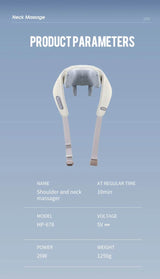 26W Brushless Motor Shoulder And Neck Massager Shawl - Sleep Galleria