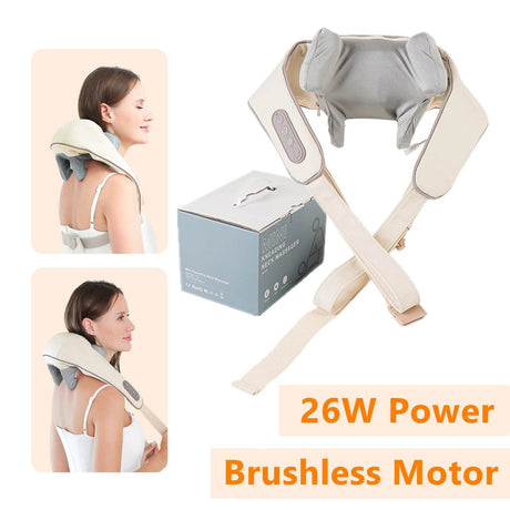 26W Brushless Motor Shoulder And Neck Massager Shawl - Sleep Galleria