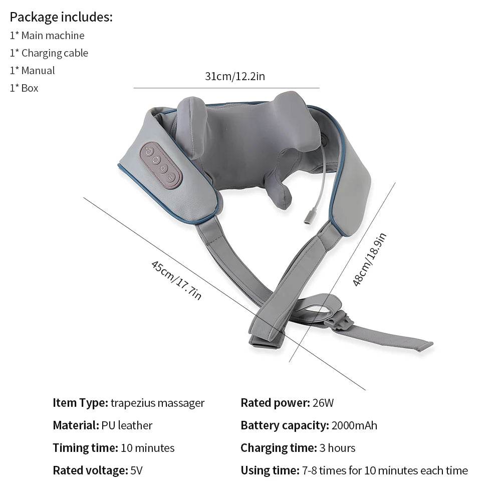 Powerful 26W Neck Shoulder Back Massager - Sleep Galleria