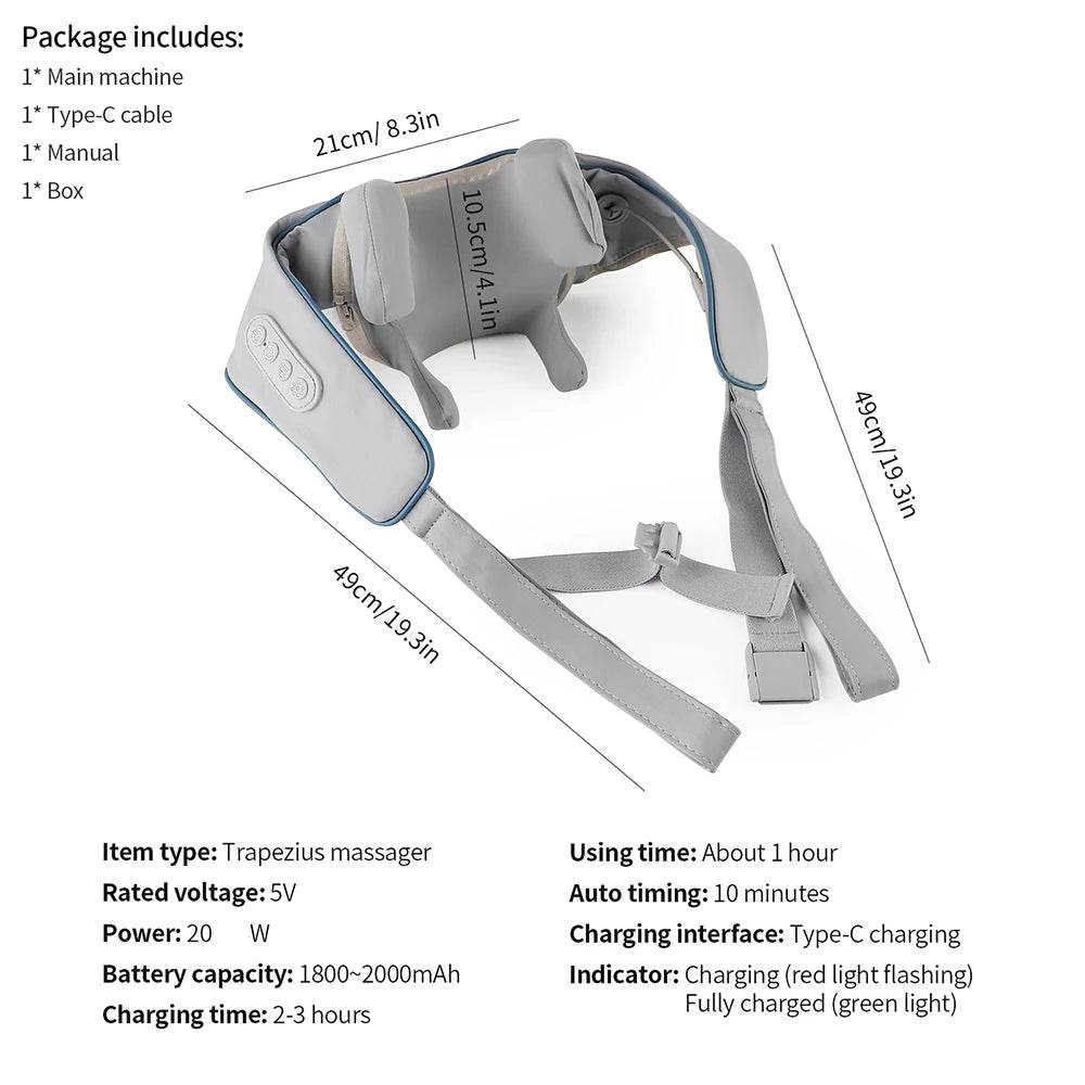 Powerful 26W Neck Shoulder Back Massager - Sleep Galleria