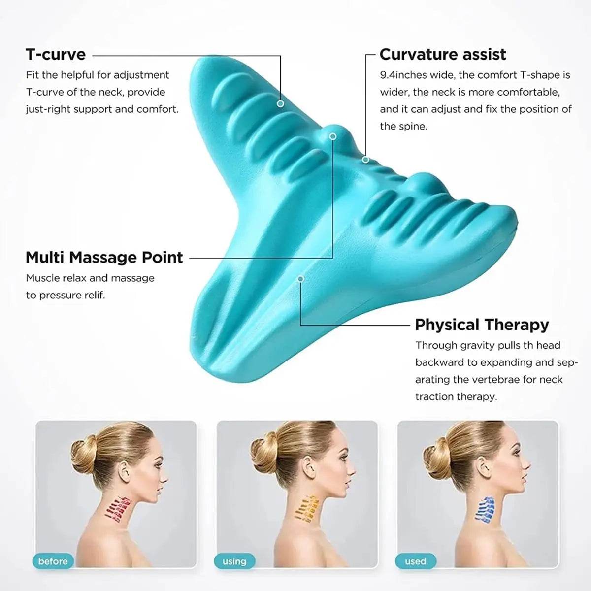 Ergonomic Cervical Traction Neck Pillow for Pain Relief - Omega Lifestyles