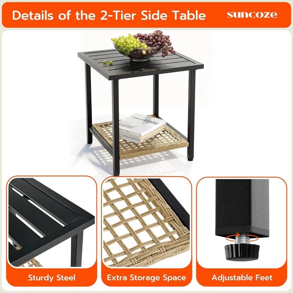 3-Piece Modern Outdoor Rocking Patio Furniture Set - Omega Lifestyles