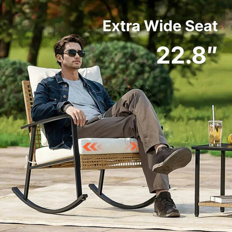 3-Piece Modern Outdoor Rocking Patio Furniture Set - Omega Lifestyles