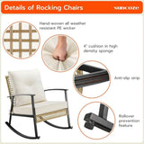 3-Piece Modern Outdoor Rocking Patio Furniture Set - Omega Lifestyles
