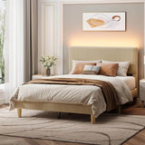 Adjustable Corduroy Upholstered Bed Frame - Omega Lifestyles