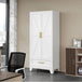 Large Heavy-Duty Metal Wardrobe Cabinet With Drawer - Omega Lifestyles