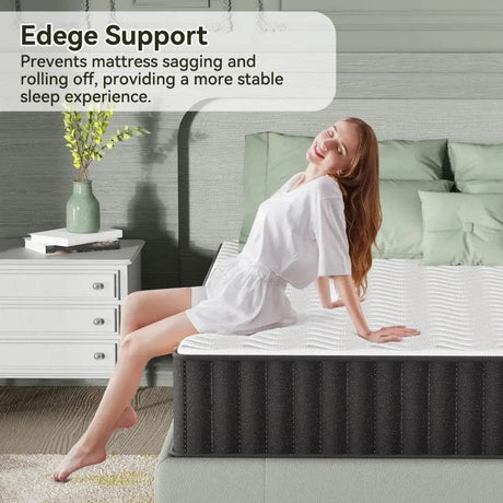 Medium 10-Inch Cooling Charcoal Memory Foam Mattress - Omega Lifestyles