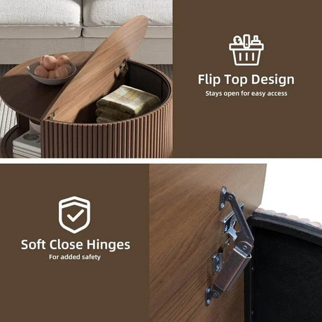 Mid Century Modern Lift Top Coffee Table - Omega Lifestyles