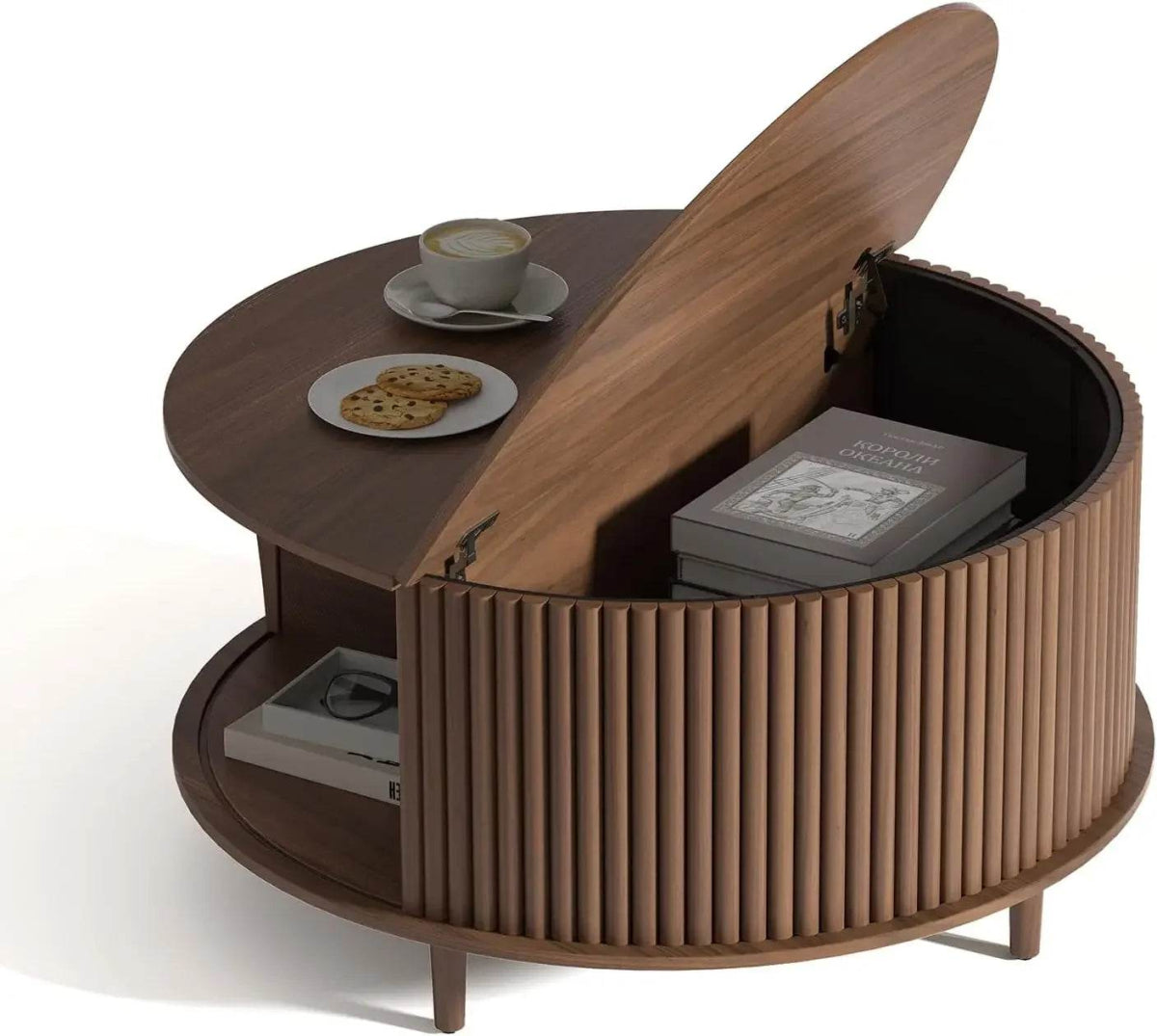 Mid Century Modern Lift Top Coffee Table - Omega Lifestyles