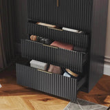 Modern Wooden Wardrobe Armoire Closet With Storage Drawers - Omega Lifestyles