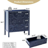 Set of 2 Modern Morocco 3-Drawer Nightstands - Omega Lifestyles