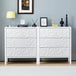 Set of 2 Modern Morocco 3-Drawer Nightstands - Omega Lifestyles