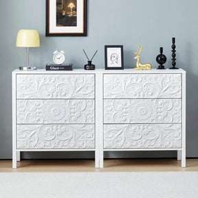 Set of 2 Modern Morocco 3-Drawer Nightstands - Omega Lifestyles