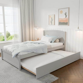 Solid Wood Twin Trundle Daybed Frame With Slat Support - Omega Lifestyles