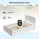 Solid Wood Twin Trundle Daybed Frame With Slat Support - Omega Lifestyles