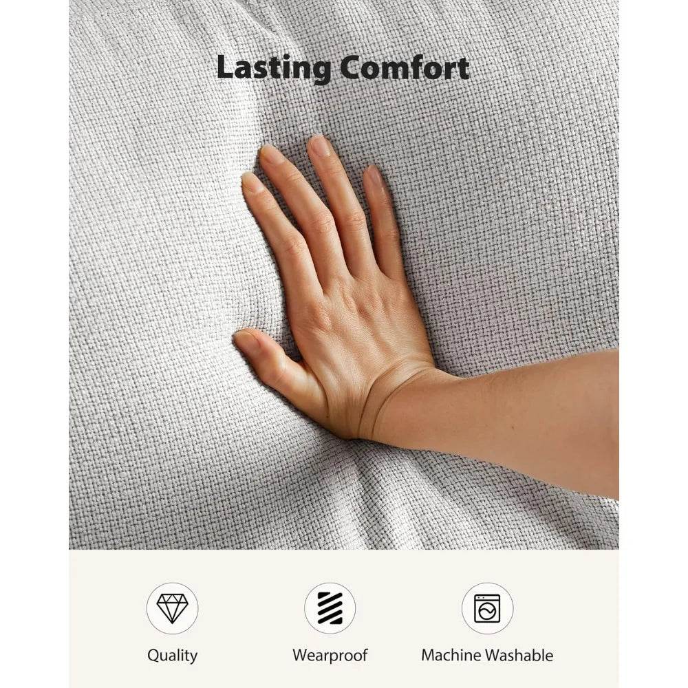 Modern Cotton Upholstered 3-Seater Living Room Sofa - Omega Lifestyles