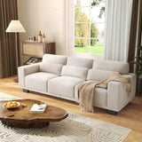 Modern Cotton Upholstered 3-Seater Living Room Sofa - Omega Lifestyles