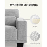 Modern Cotton Upholstered 3-Seater Living Room Sofa - Omega Lifestyles