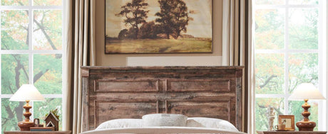 Farmhouse Wood Bed Frame with Storage Drawers - Omega Lifestyles