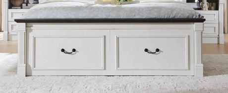 Farmhouse Wood Bed Frame with Storage Drawers - Omega Lifestyles