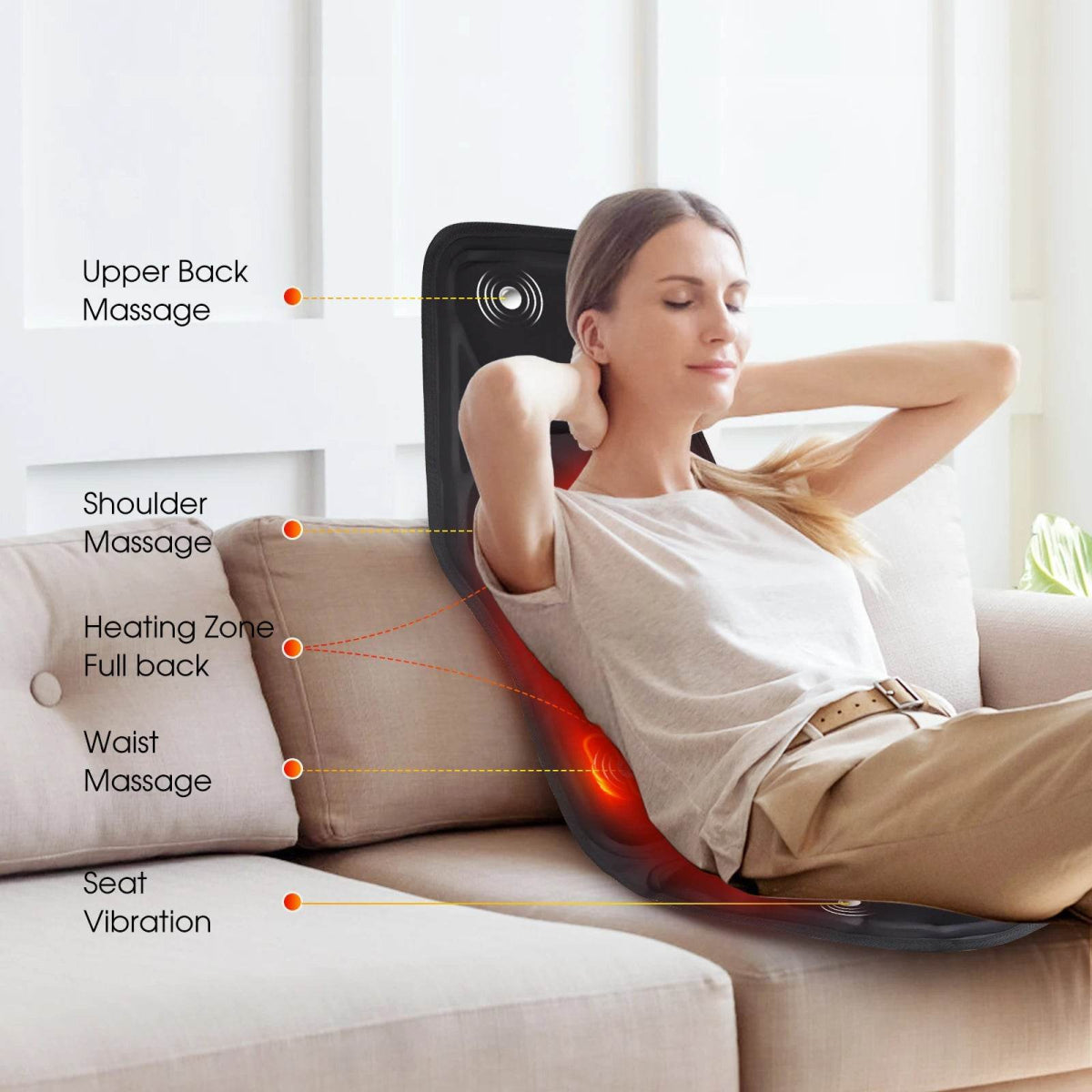 Electric Heating Back Waist Vibration Massage Pad - Sleep Galleria