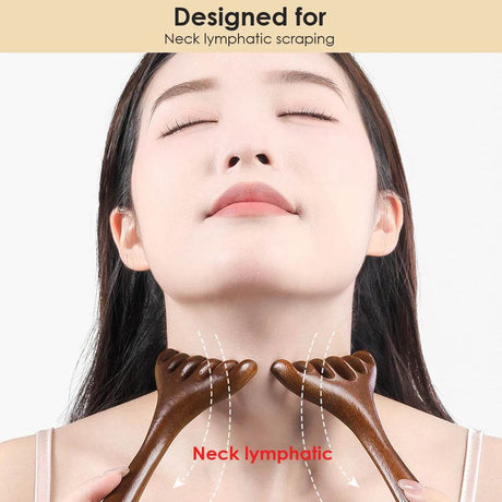 Natural Sandalwood Six-Claw Meridian Massage Comb - Sleep Galleria