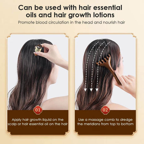 Natural Sandalwood Six-Claw Meridian Massage Comb - Sleep Galleria