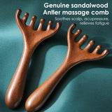 Natural Sandalwood Six-Claw Meridian Massage Comb - Sleep Galleria