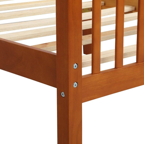 Queen Solid Pine Wood Platform Bed Frame With Headboard - Harper&Bright Designs - Omega Lifestyles