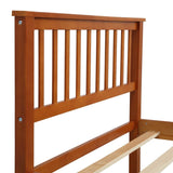 Queen Solid Pine Wood Platform Bed Frame With Headboard - Harper&Bright Designs - Omega Lifestyles