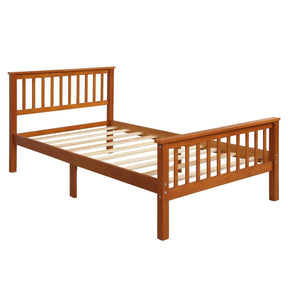 Queen Solid Pine Wood Platform Bed Frame With Headboard - Omega Lifestyles