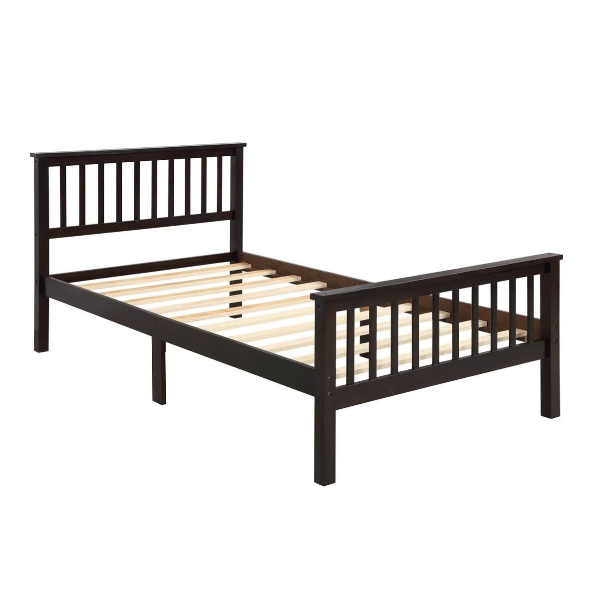 Twin Solid Wood Platform Bed Frame With Headboard And Footboard - Harper&Bright Designs - Omega Lifestyles