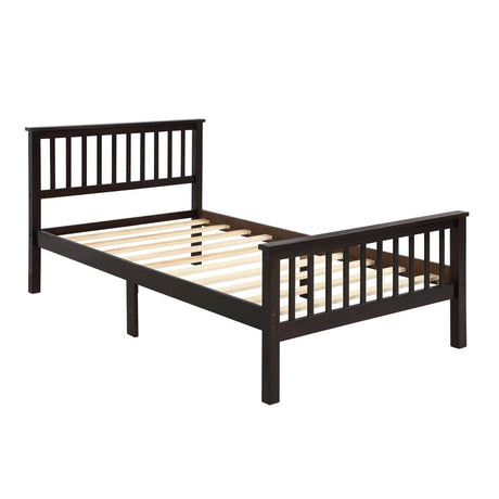 Twin Solid Wood Platform Bed Frame With Headboard And Footboard - Harper&Bright Designs - Omega Lifestyles