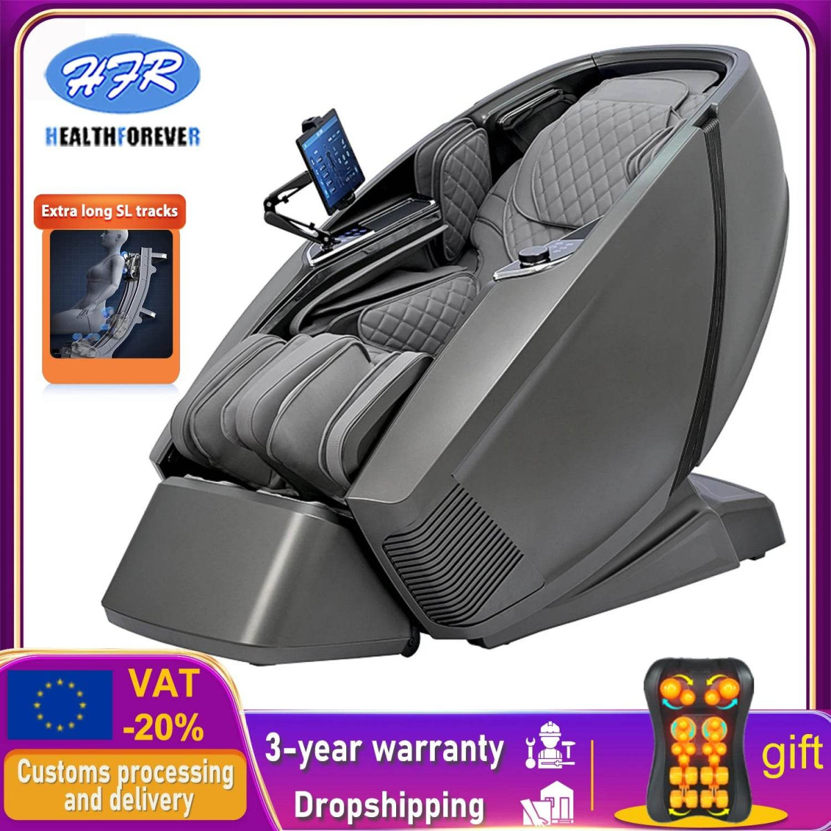 4D AI Voice Body Detection Zero Gravity Massage Chair - Omega Lifestyles