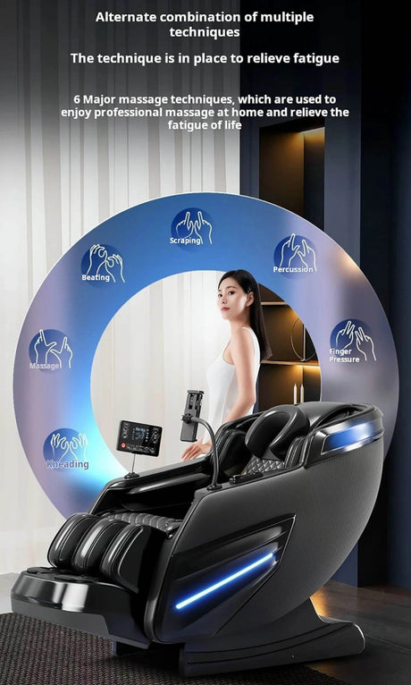 4D Zero-Gravity Shiatsu Heat Airbag Full Body Massage Chair - Omega Lifestyles