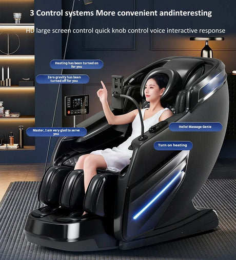 4D Zero-Gravity Shiatsu Heat Airbag Full Body Massage Chair - Omega Lifestyles