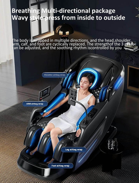 4D Zero-Gravity Shiatsu Heat Airbag Full Body Massage Chair - Omega Lifestyles