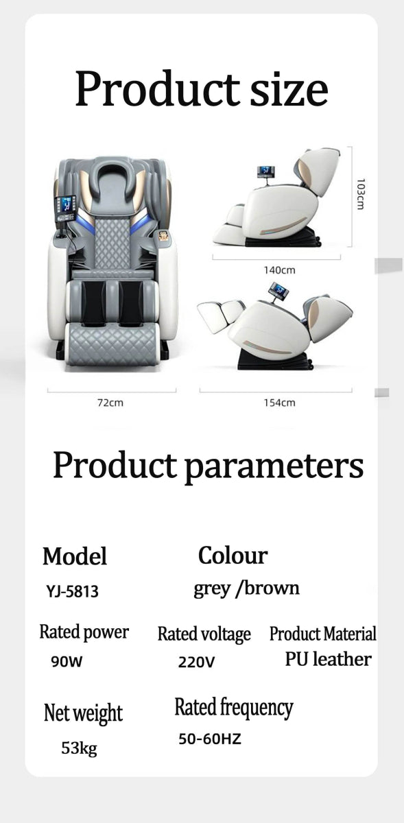 Zero-Gravity Full Body Multifunction Bluetooth Massage Chair - Omega Lifestyles