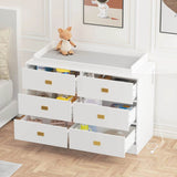 Changing Table Dresser With 6 Drawers And Removable Top - Omega Lifestyles