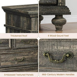 Modern Farmhouse 9-Drawer Wood Rustic Bedroom Dresser - Omega Lifestyles