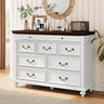 Modern Farmhouse 9-Drawer Wood Rustic Bedroom Dresser - Omega Lifestyles