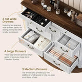 Modern Farmhouse 9-Drawer Wood Rustic Bedroom Dresser - Omega Lifestyles