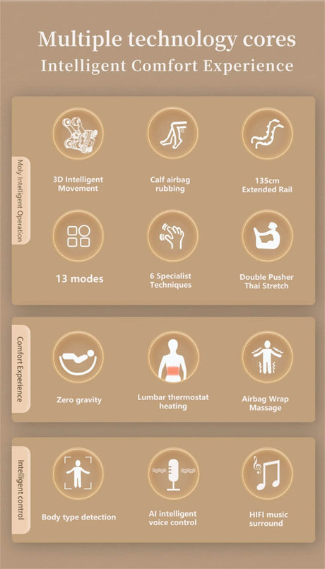 Full Body 4D Airbag Massage Chair with Yoga Stretch - Omega Lifestyles