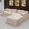 104-Inch Modular Corduroy Sectional Sofa With Chaise - Omega Lifestyles